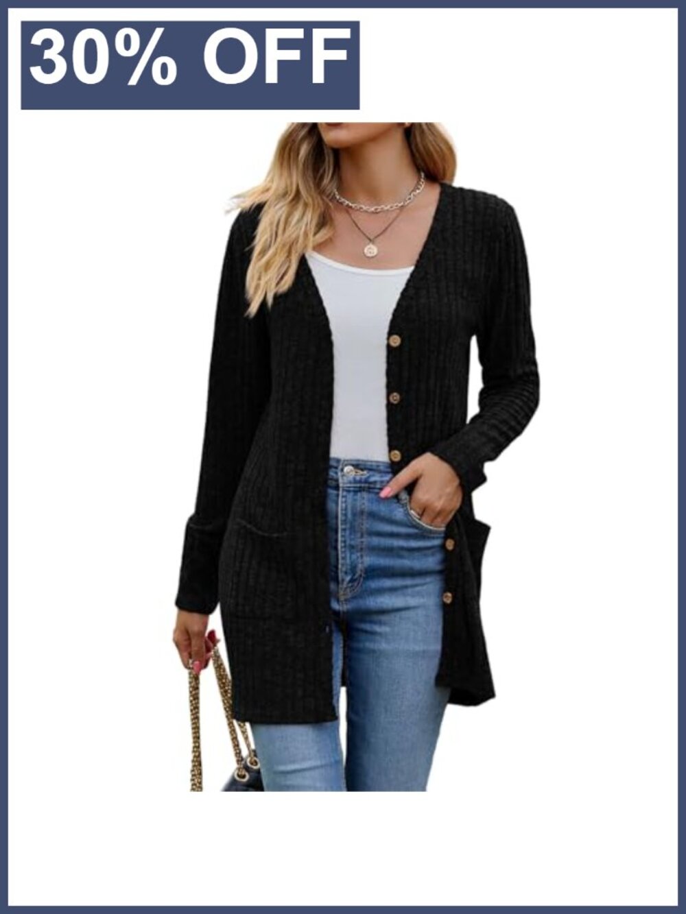 Womens Lightweight Soft Knit Long Cardigan Pockets Open Front
